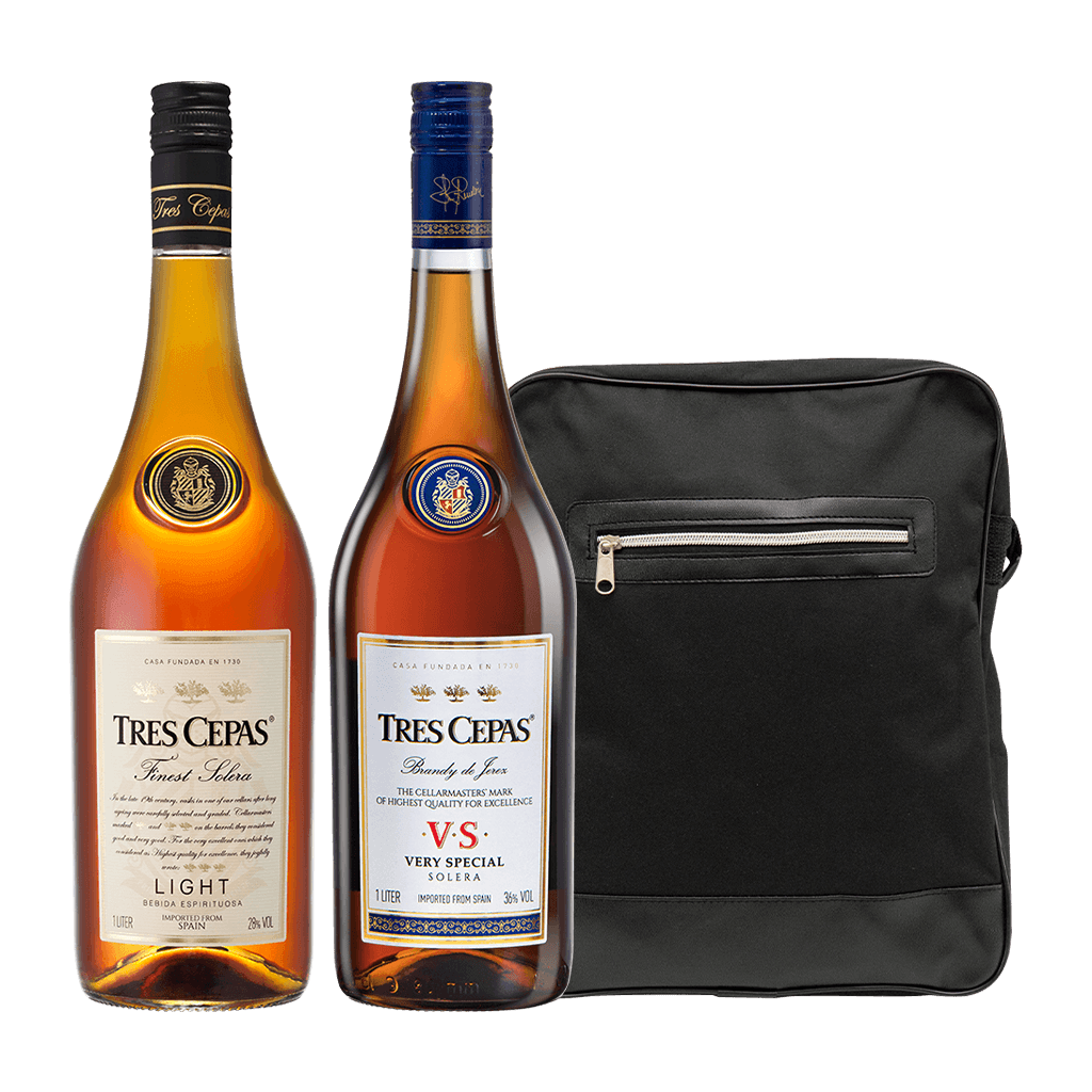 1 Tres Cepas Light 1L + 1 Tres Cepas VS 1L + FREE Tres Cepas Sling Bag