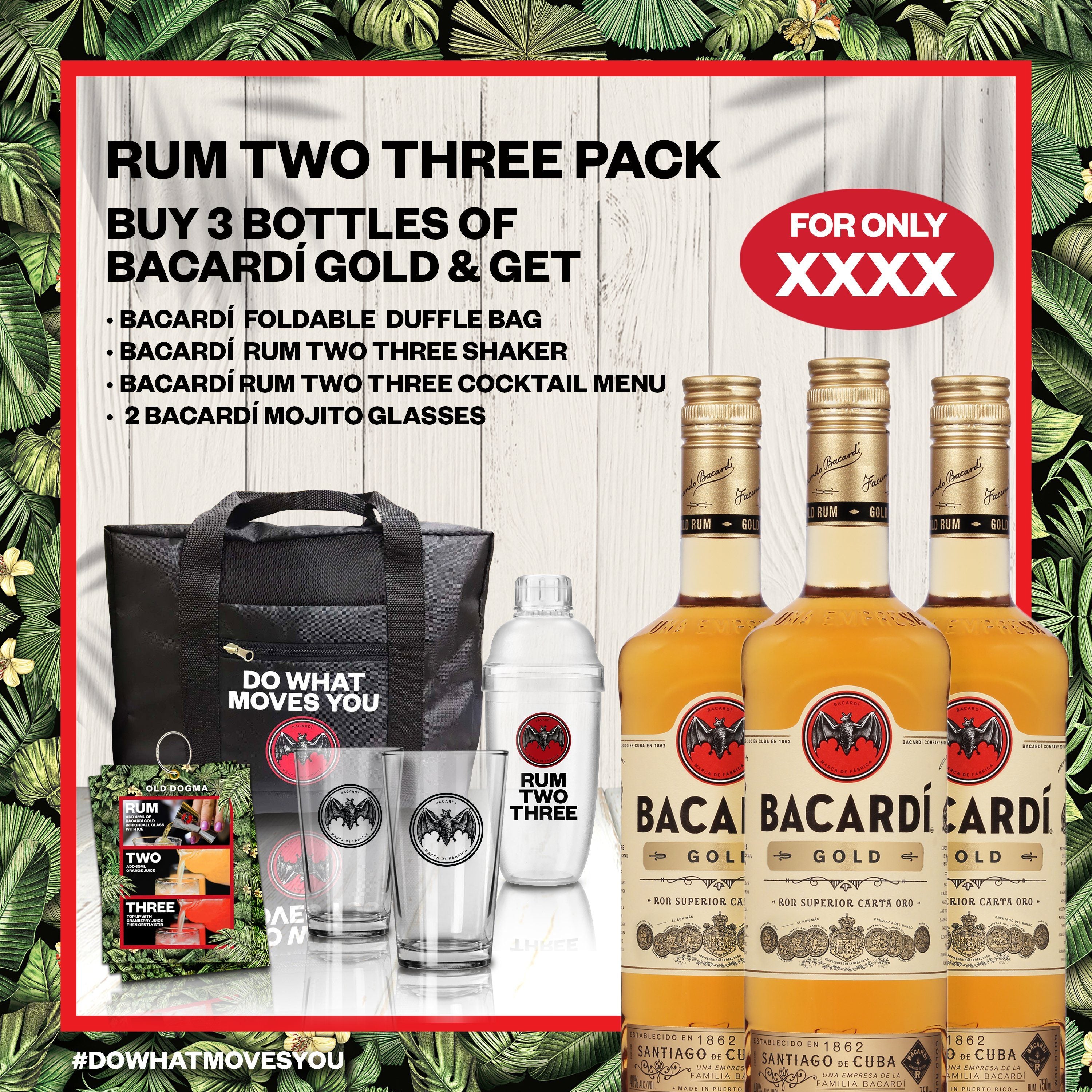 Bacardi Rum Two Three Pack