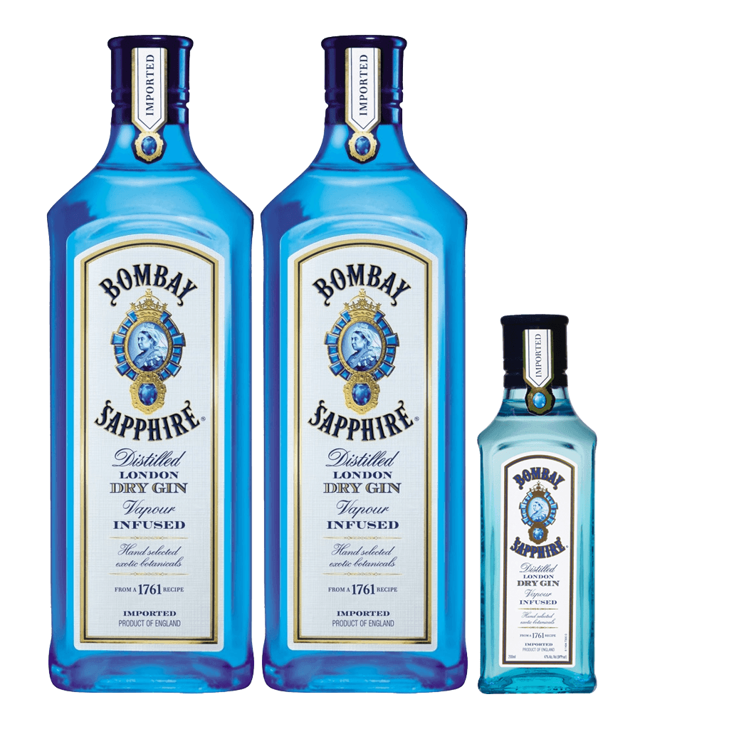 2 Bombay Sapphire + 1 Bombay Sapphire 200ml Bundle - Boozy.ph