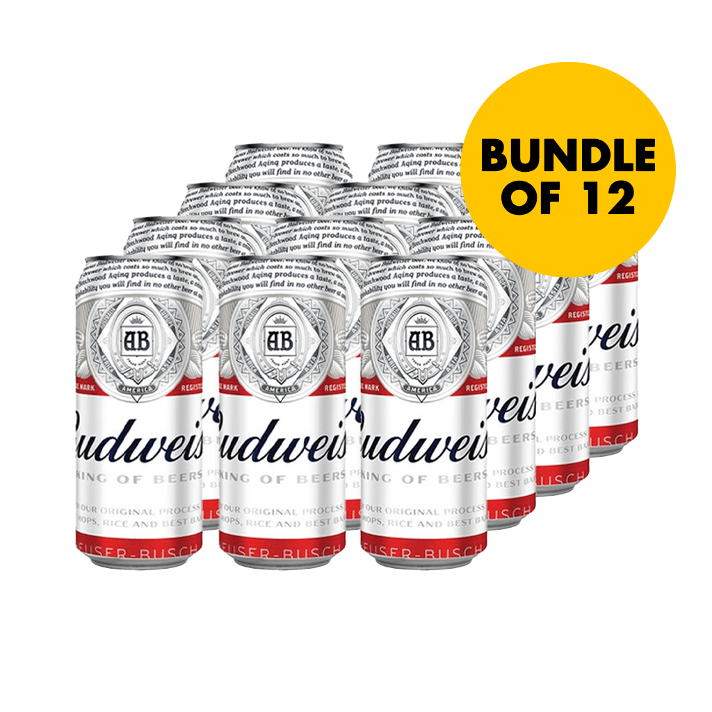 Budweiser Can 500ml Bundle of 12
