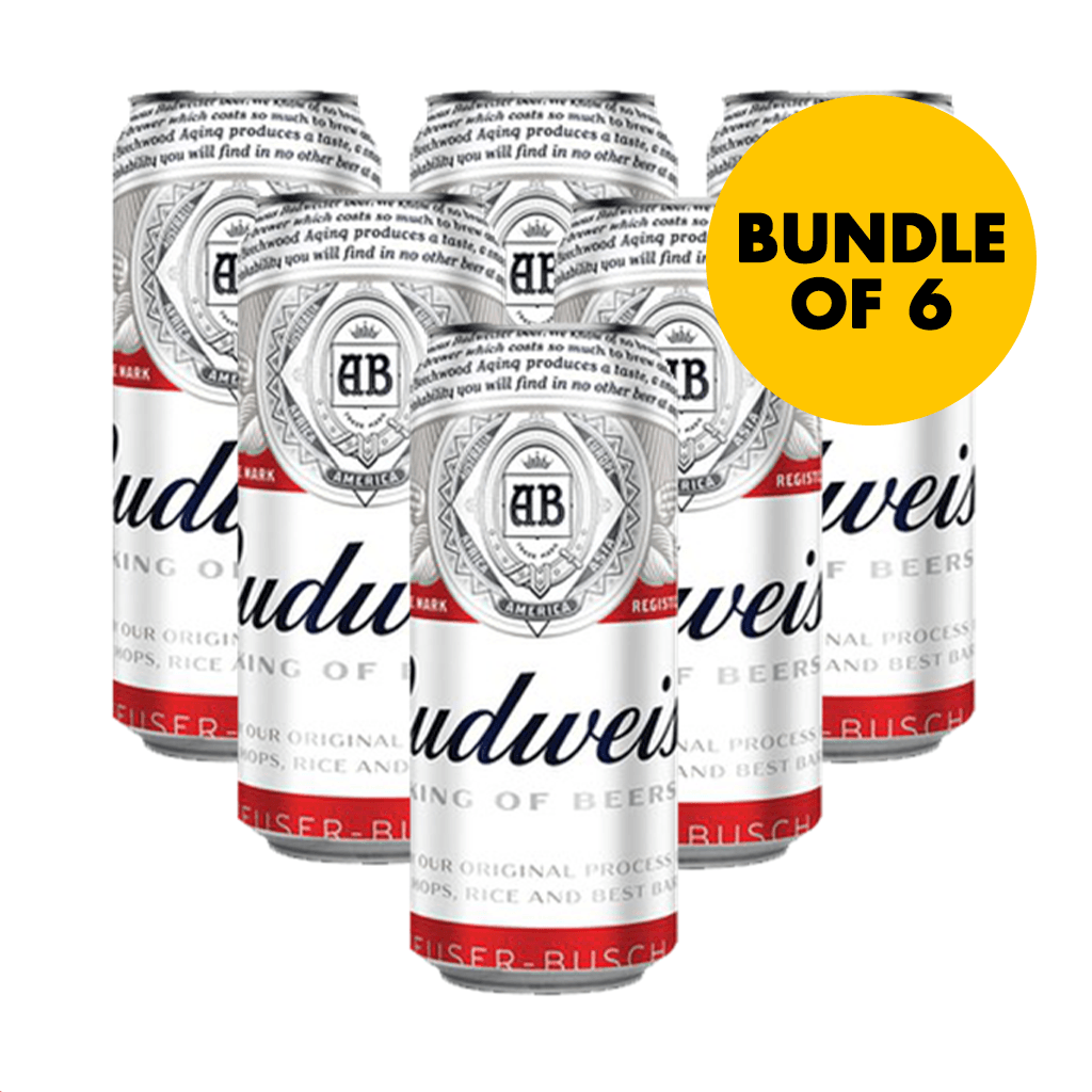 Budweiser Can 500ml Bundle of 6