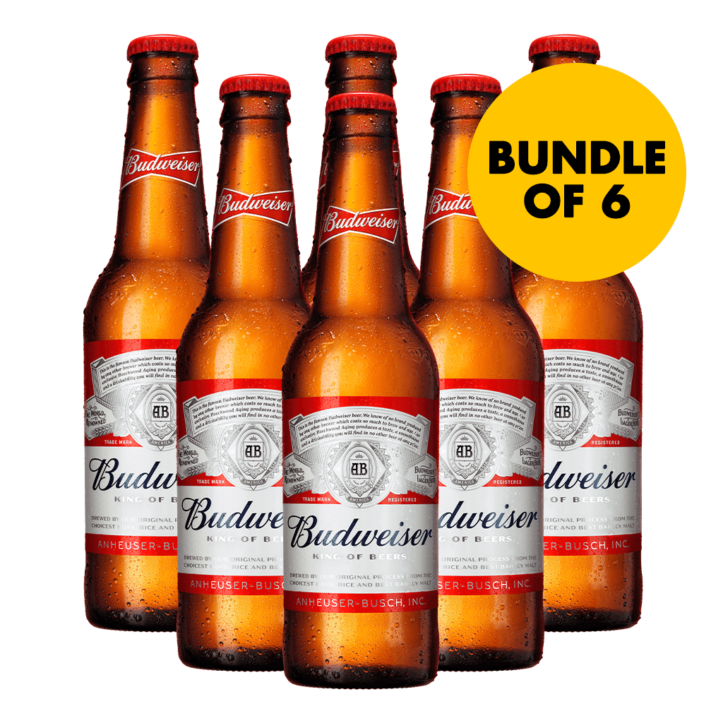 Budweiser 330ml Bottle Bundle of 6