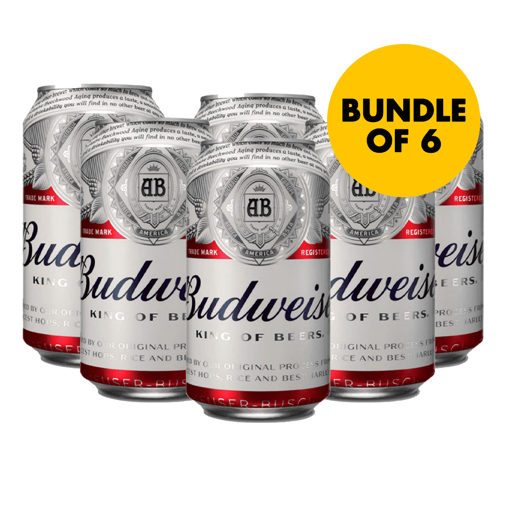 Budweiser Can 330ml Bundle of 6