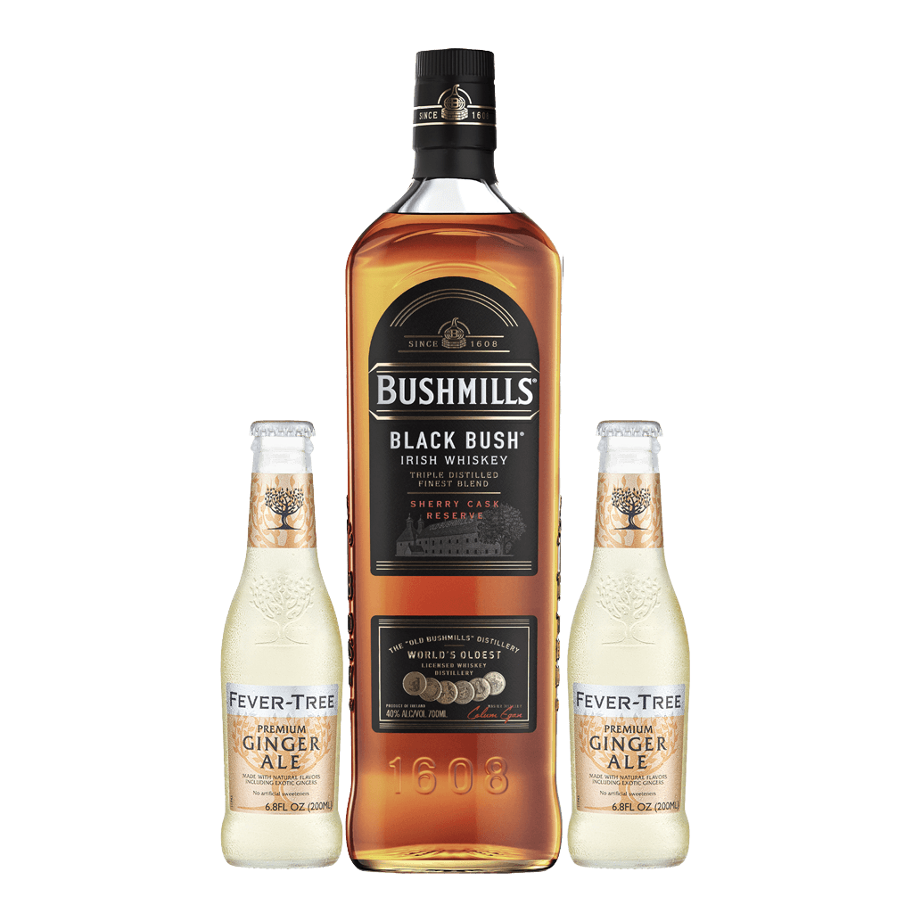 Bushmills Black Bush Whiskey Ginger Promo Bundle