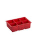 Jumbo Red Silicone Ice Cube Tray by Crate & Barrel