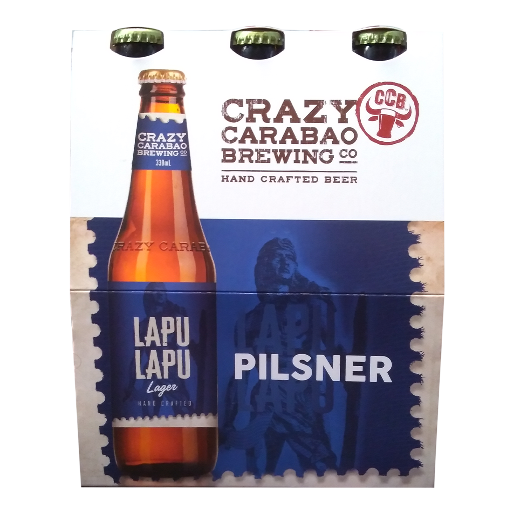 Crazy Carabao Lapu-Lapu Pilsner 330ml bottle 6-Pack