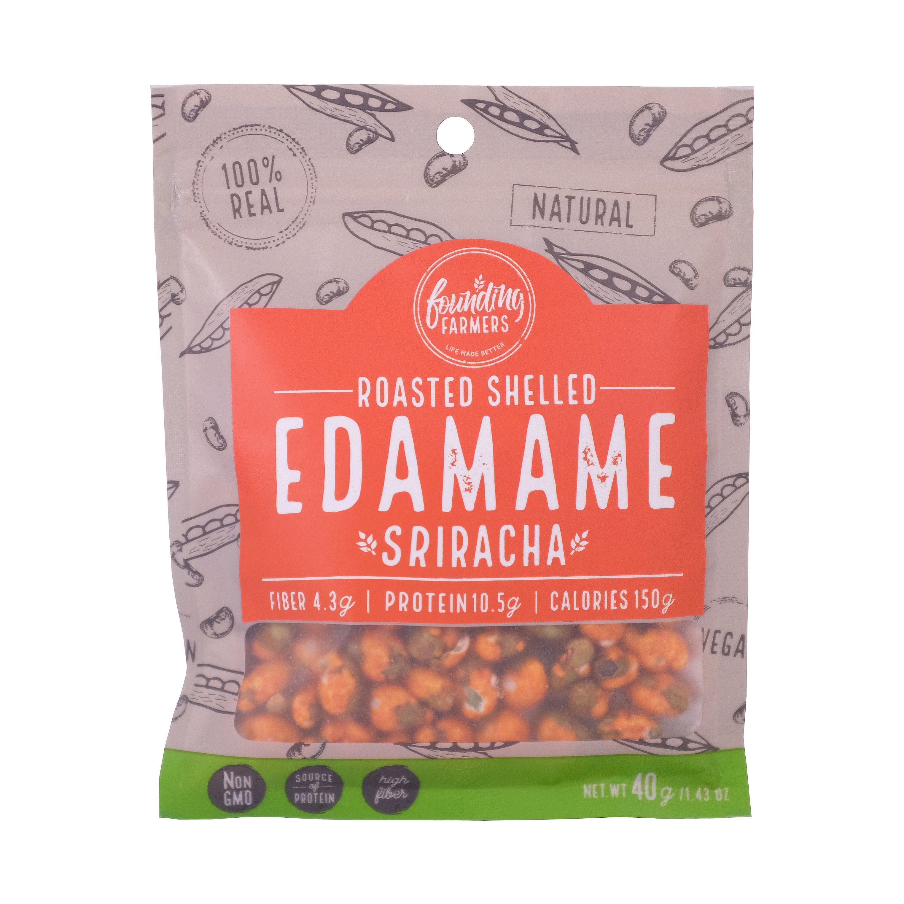 Founding Farmers Roasted Edamame Sriracha - Boozy.ph
