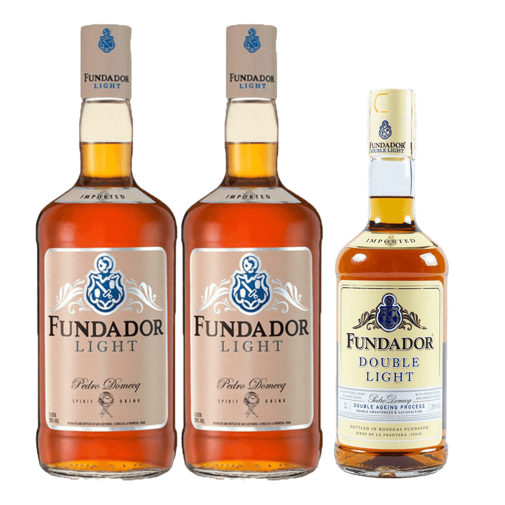 2 Fundador Light 1L + FREE Fundador Double Light 500ml
