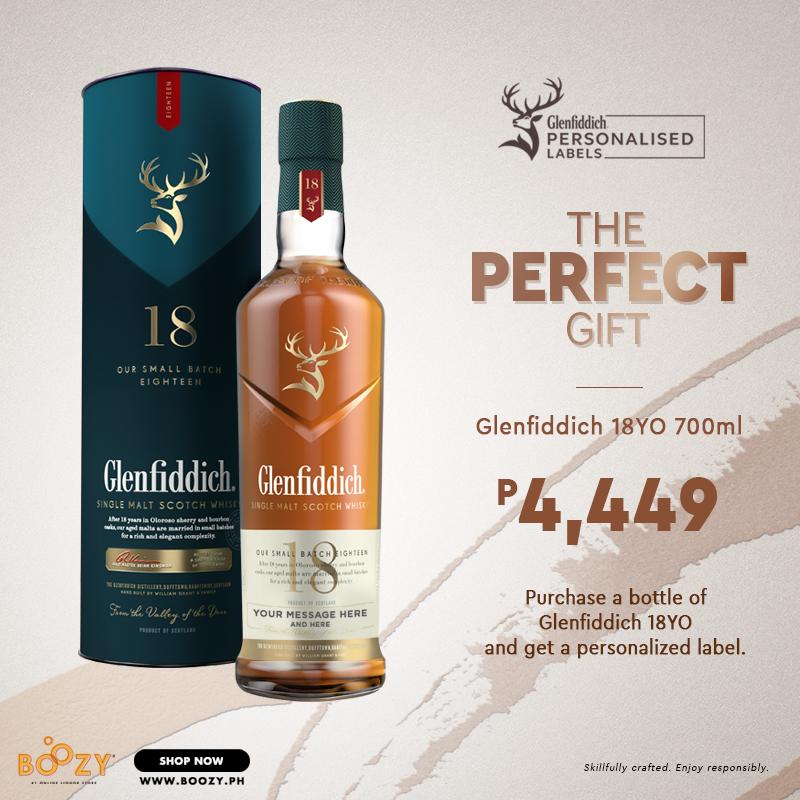 Glenfiddich 18yo 700ml Personalized Bottle