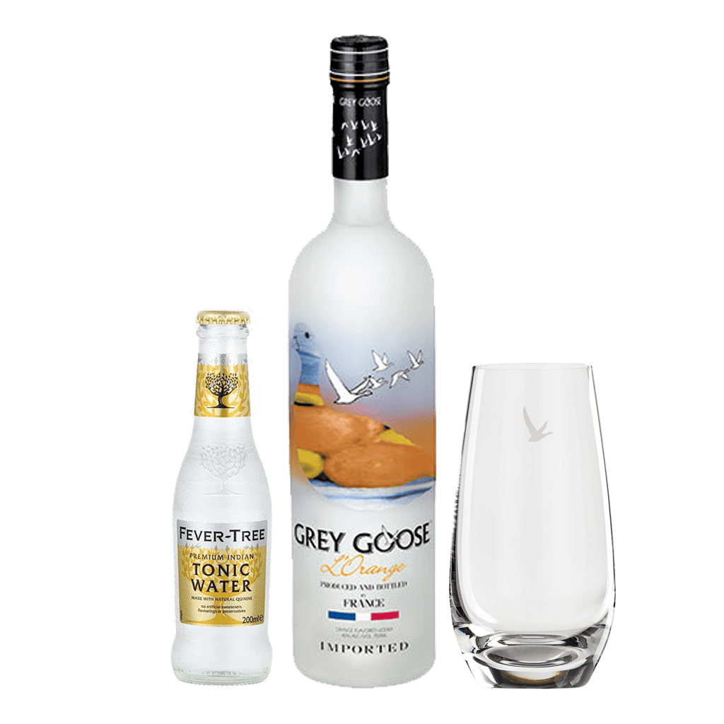 Grey Goose L'Orange 750ml with FREE Fever Tree Indian Tonic Water 200ml + Grey Goose Highball Glass