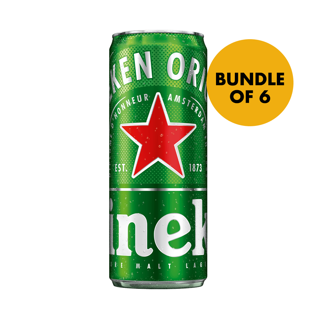 Heineken 330ml Can Bundle of 6 - Boozy.ph