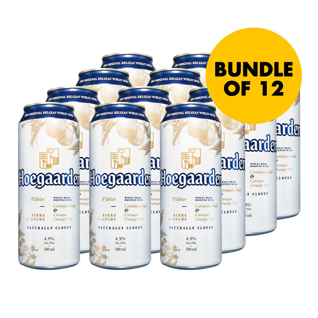 Hoegaarden White 500ml Can Bundle of 12