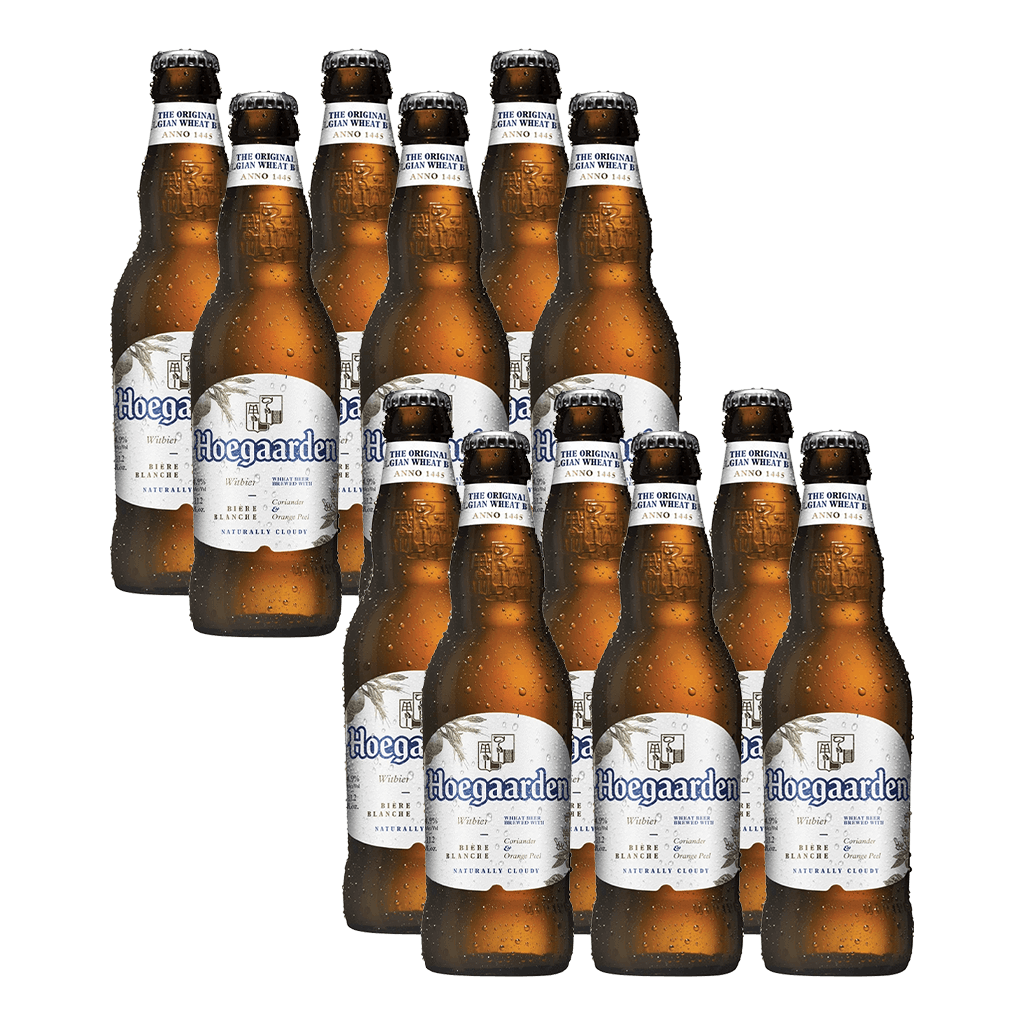 2 Hoegaarden White 330ml Bottle Bundle of 6