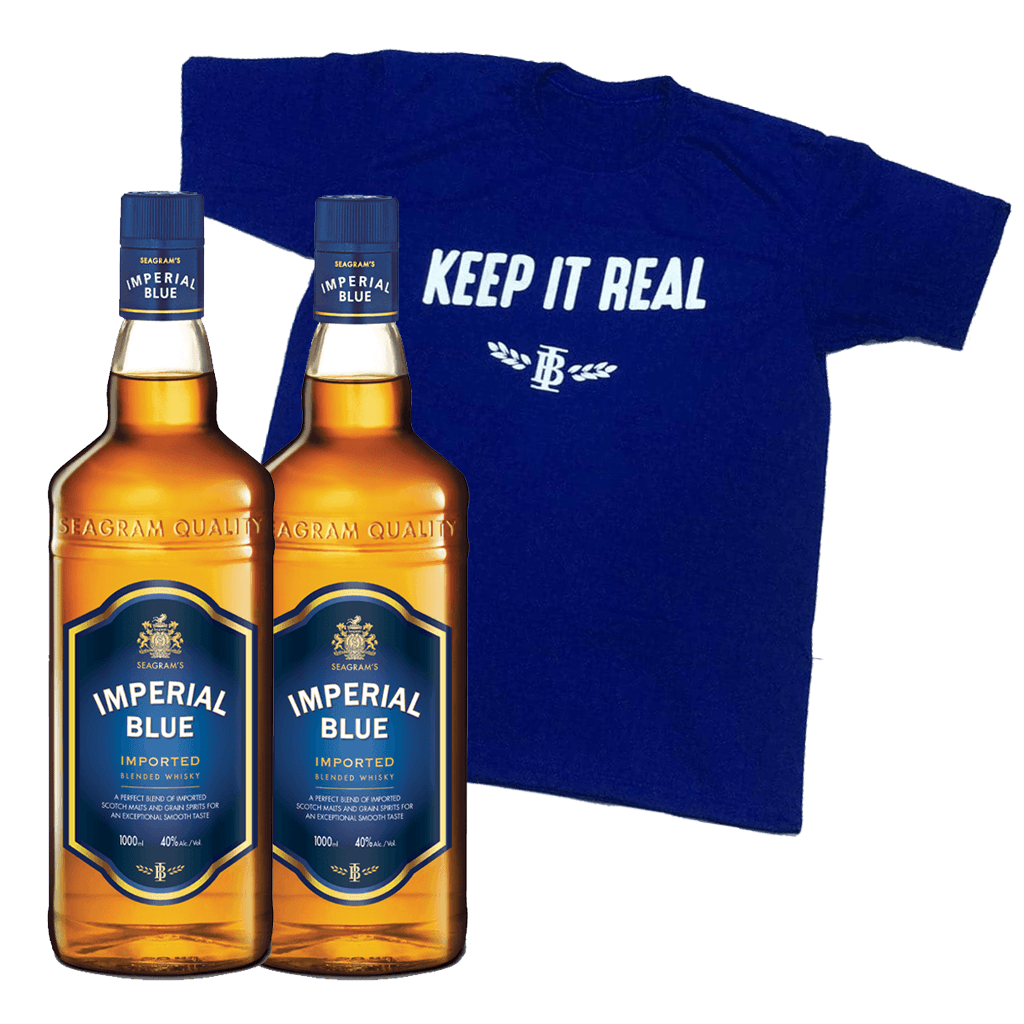 2 Imperial Blue Full Strength 1L + FREE Imperial Blue Shirt