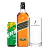 Johnnie Walker Black Label 1L + FREE Johnnie Walker Highball Glass and Sprite 325ml