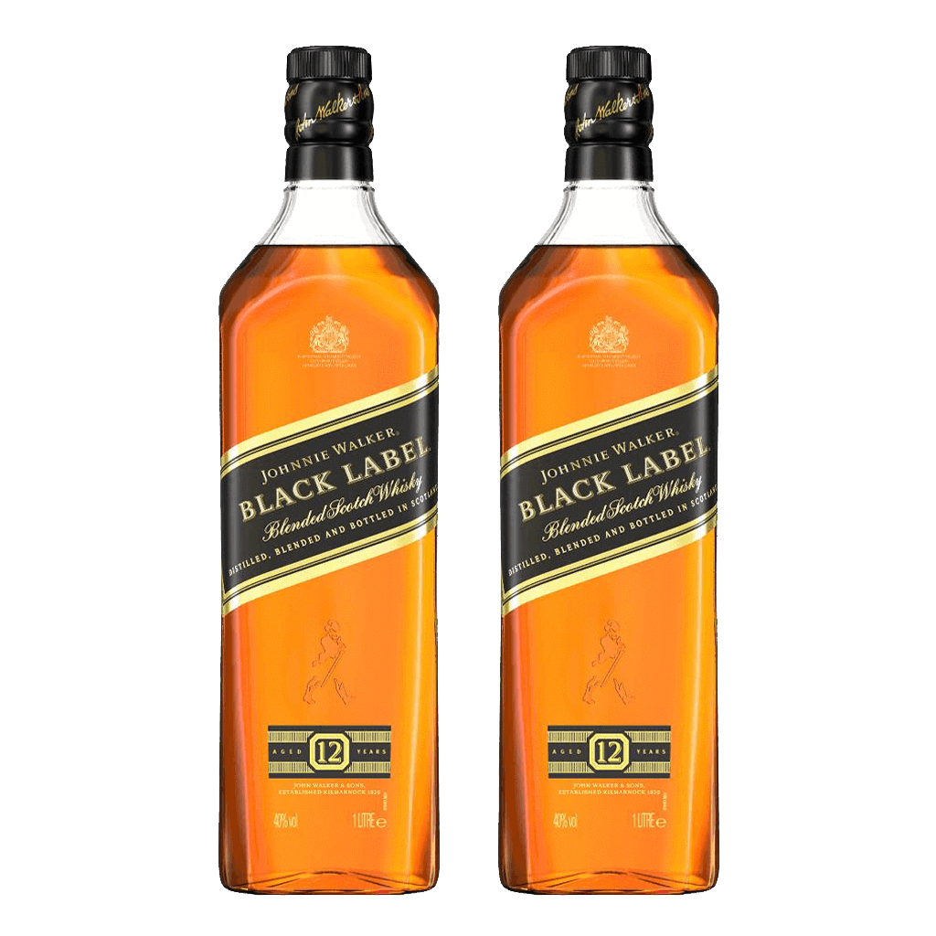 Johnnie Walker Black Label 1L Bundle of 2