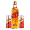 Johnnie Walker Red Label 1L + 2 FREE Schweppes Dry Ginger Ale 320ml
