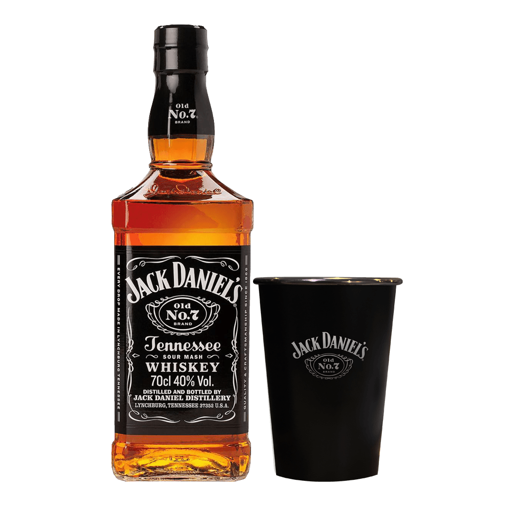 Jack Daniel's Old No.7 Tennessee Whiskey 700ml + FREE Reusable Tin Cup