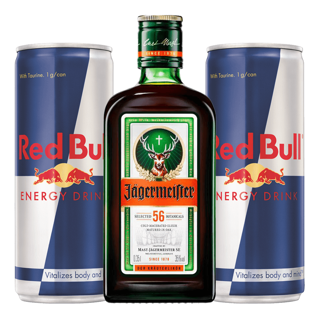 Jagermeister 350ml + 2 FREE Red Bull Can 250ml