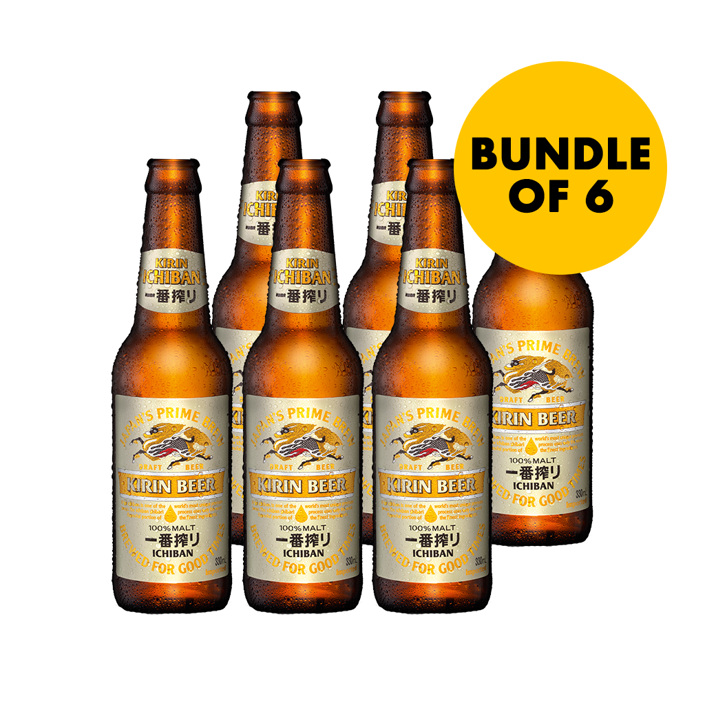 Kirin Ichiban 330 mL Bottle Bundle of 6