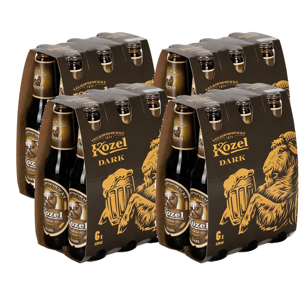 Kozel Dark 330ml 6-pack Bundle of 4 (24 bottles)