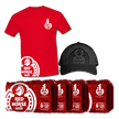 4 Red Horse Beer 330 mL Can 6-Pack + FREE Red Horse Red Shirt and Cap