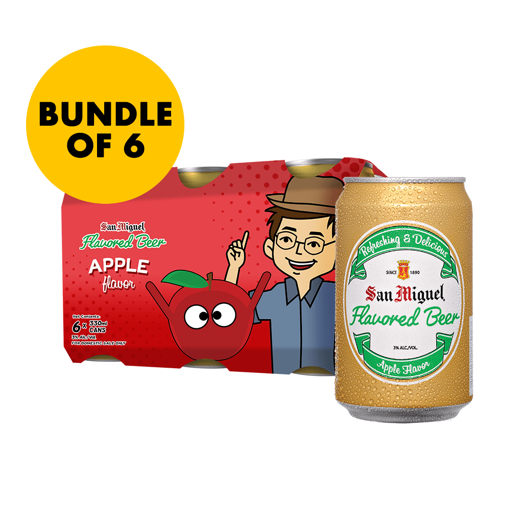 San Miguel Flavored Beer Apple 330 mL Can 6-Pack