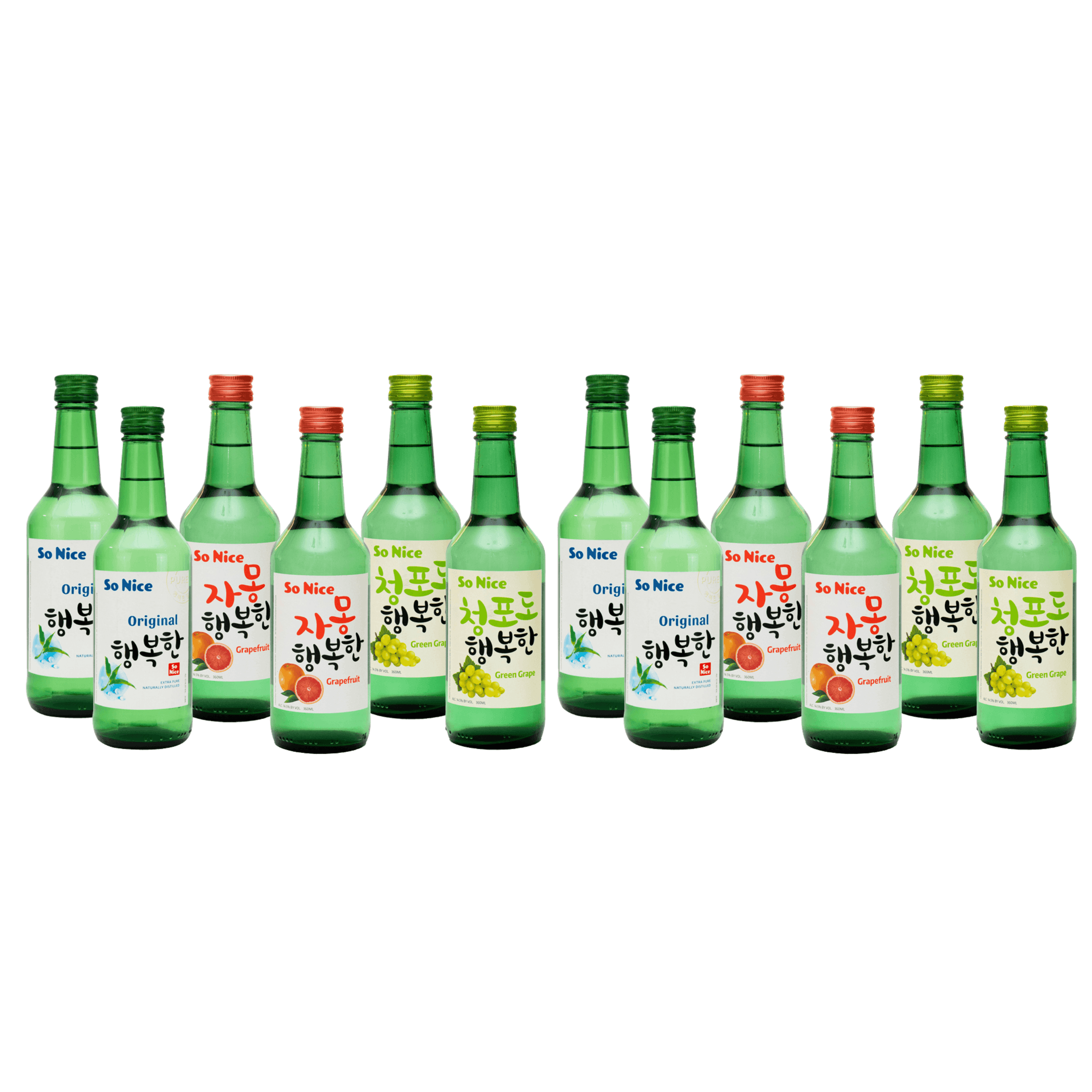 So Nice Soju 360ml 6-Pack Mixed Variants (Buy 1 Take 1)