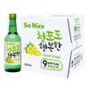So Nice Green Grape Soju 360ml 9-Pack