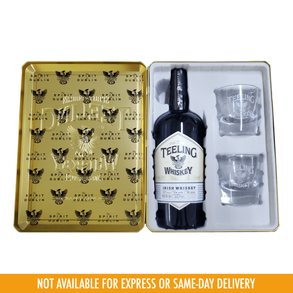 Teeling Small Batch with 2 Glasses with Gold Tin Can