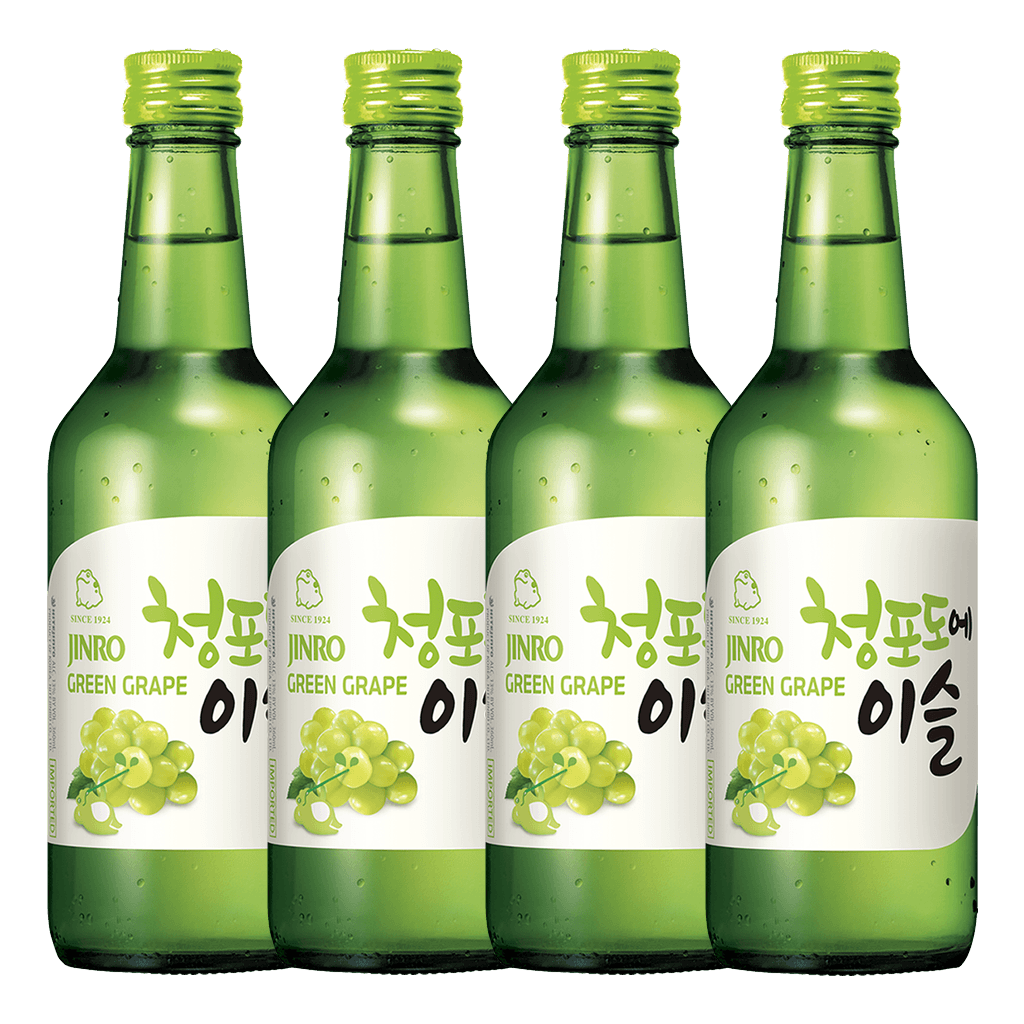 Jinro Green Grape Soju 360ml Bundle of 4