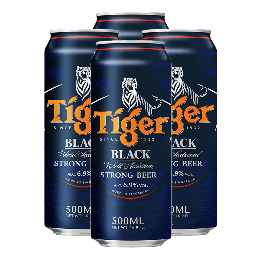 Tiger Black 500ml Bundle of 4 Cans - Boozy.ph