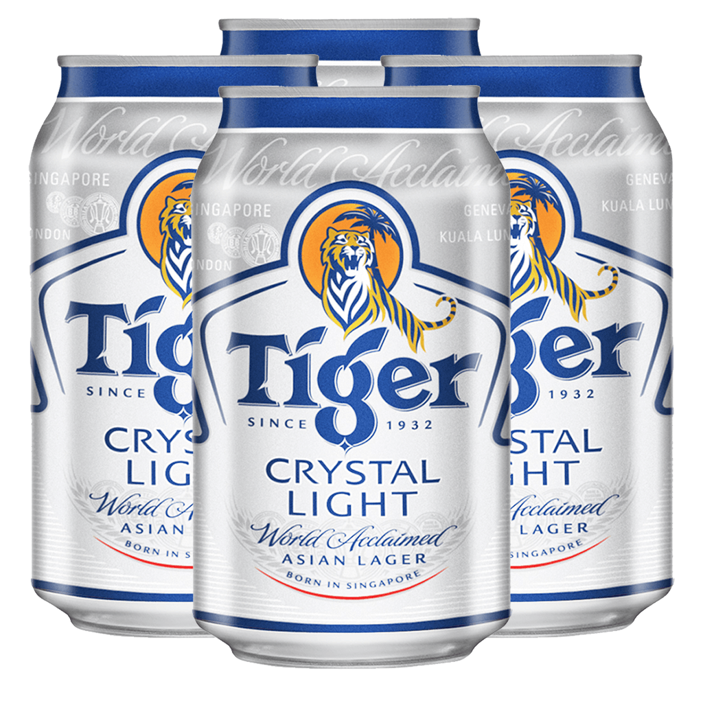 Tiger Crystal 330ml Bundle of 4 Cans - Boozy.ph